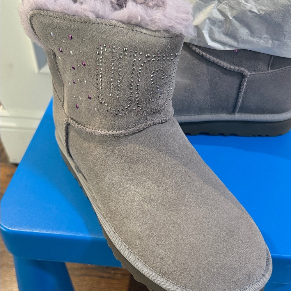 UGG Lavender and Gray Suede Boots Brand New size 7